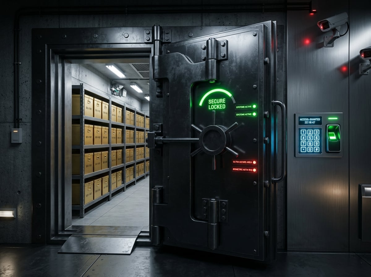 Secure vault safe room for gold storage